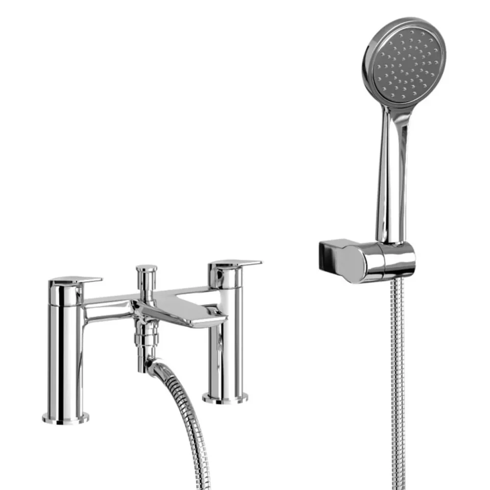 Britton Greenwich 2 Tap Hole Bath Shower Mixer Chrome product image - Image 1