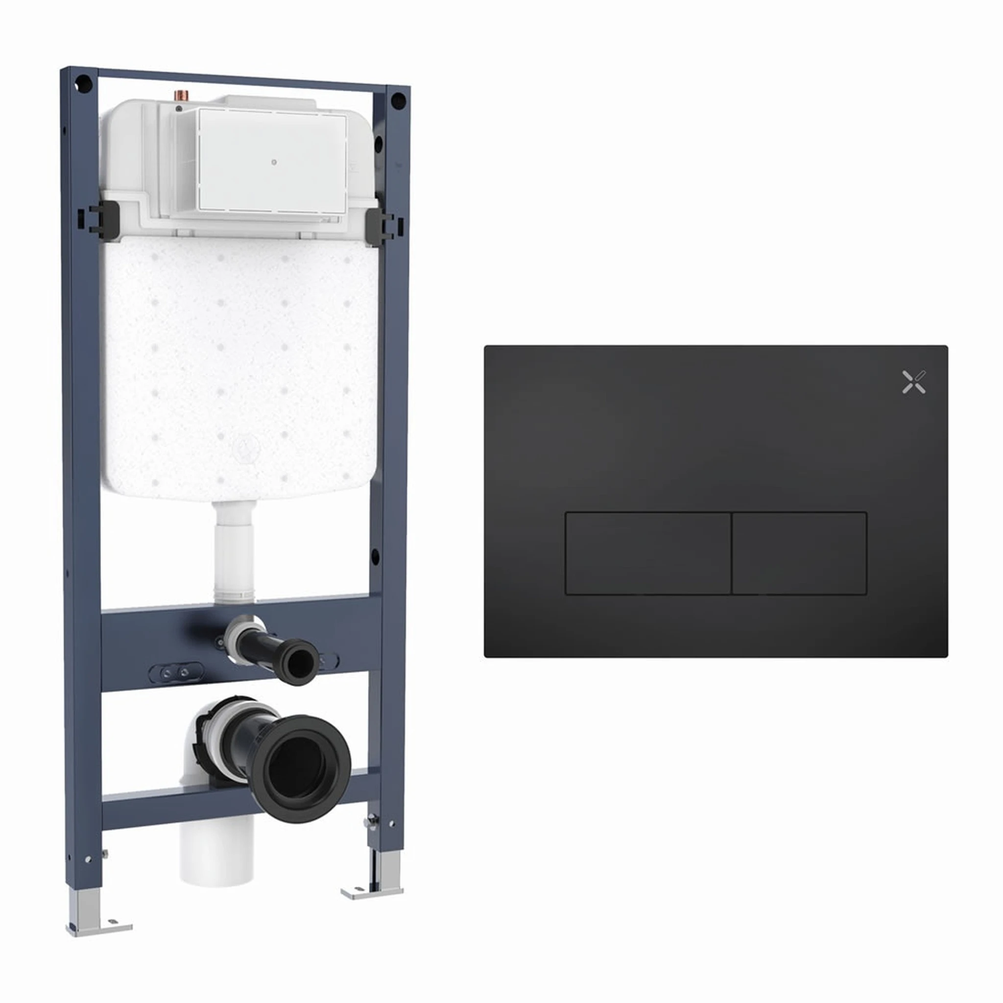 Crosswater Mpro Stainless Steel Frame Set 4 Matt Black