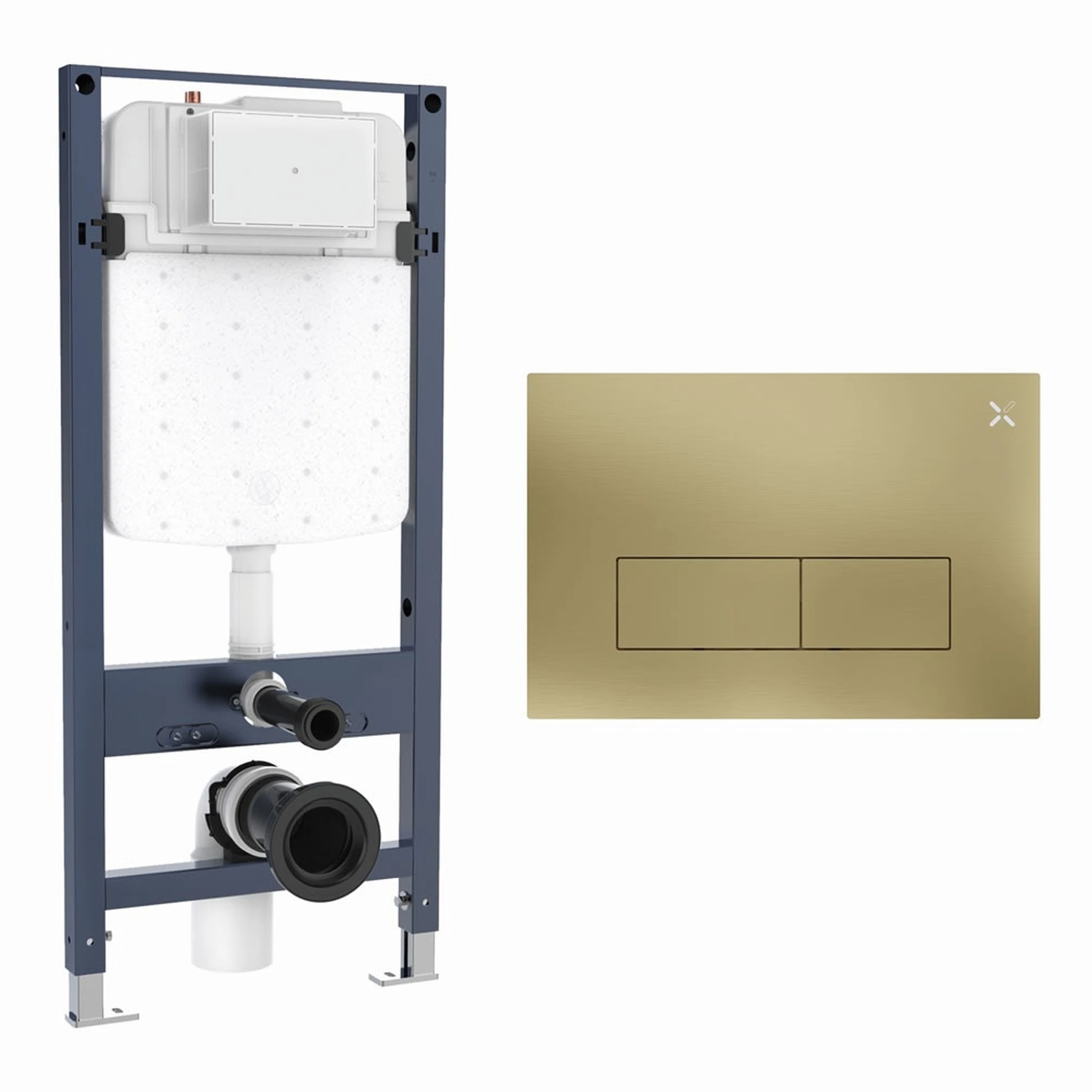 Crosswater Mpro Stainless Steel Frame Set 4 Brushed Brass