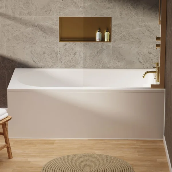 Crosswater Flow Single Ended Bath 1700 x 750mm White