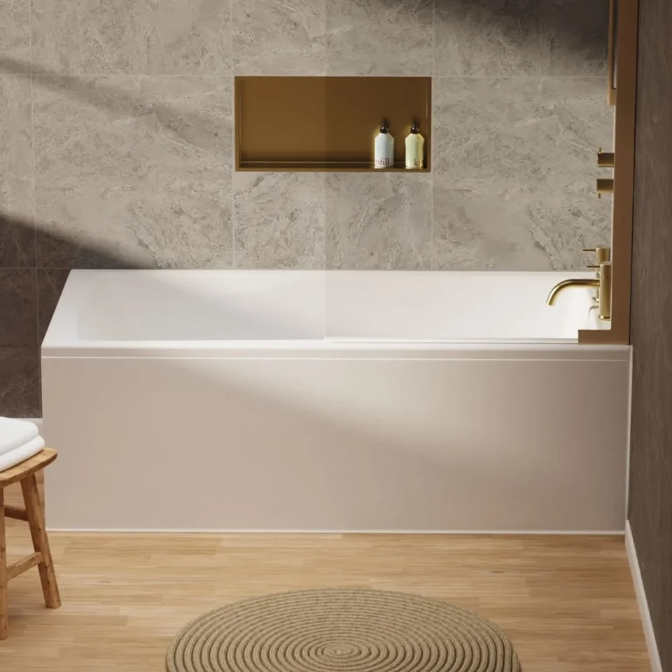 Crosswater Kai S Single Ended Bath 1800 x 800mm White product image - Image 1
