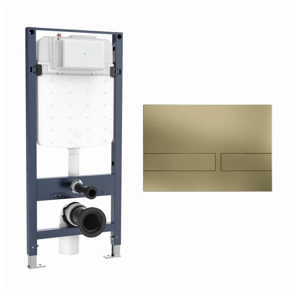 Crosswater Venue Frame Set 4 Brushed Brass product image - Image 1
