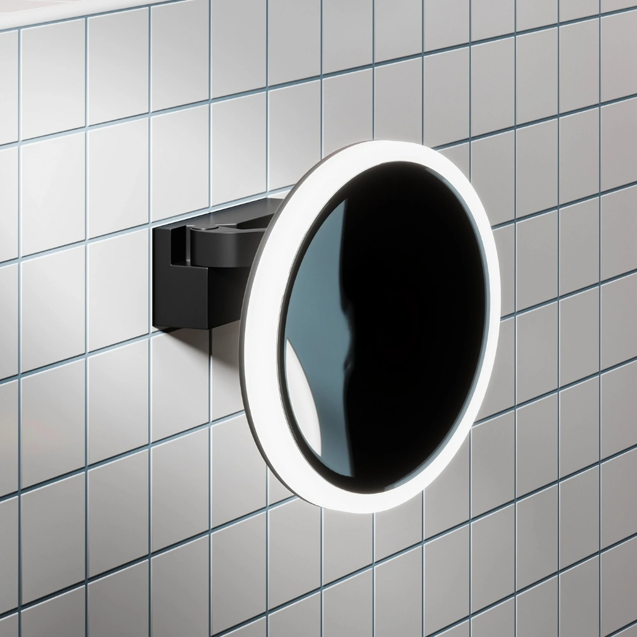 Hib Cirque Magnifying Mirror Black 20cm