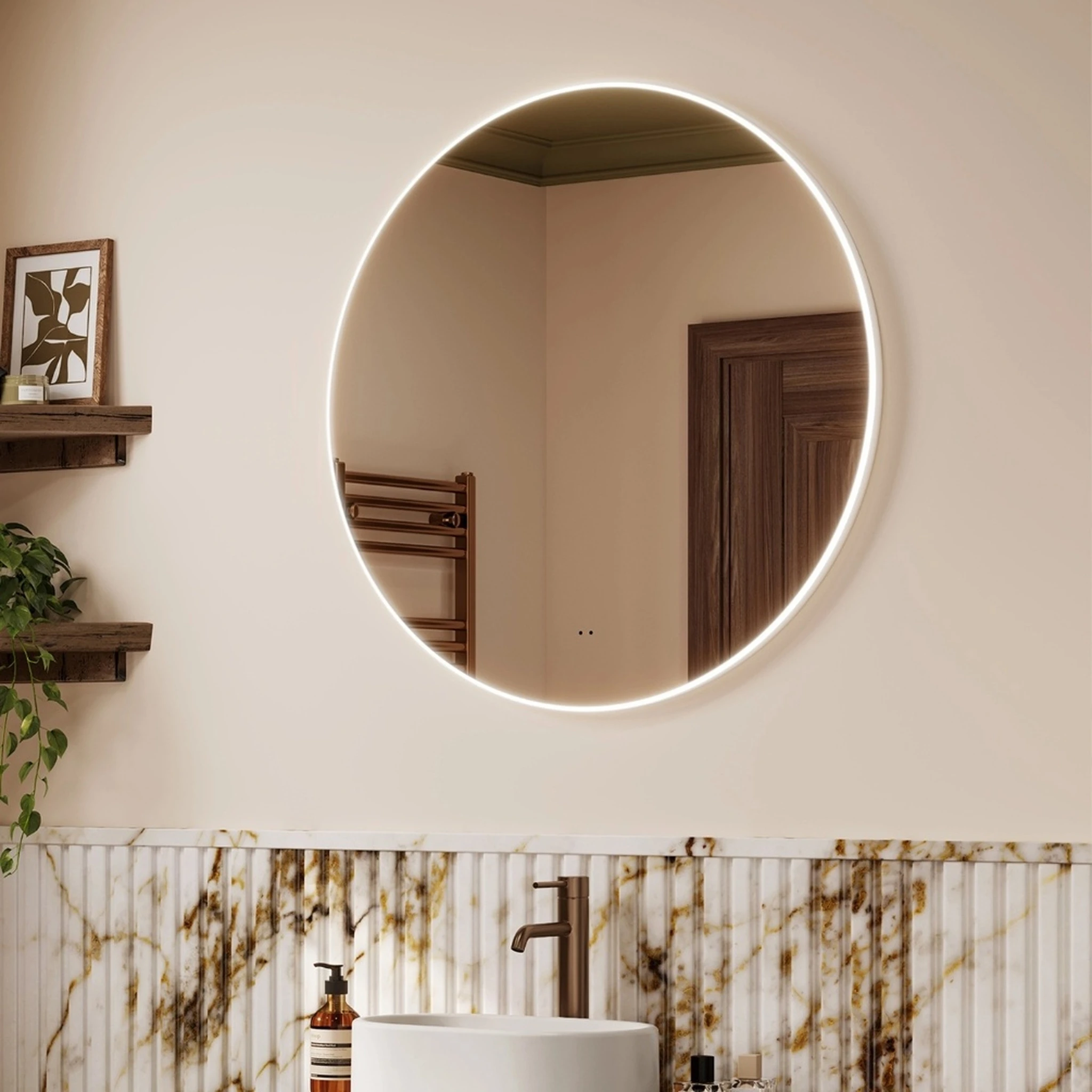 Hib Air Round 80 Mirror 80cm X D2.5cm