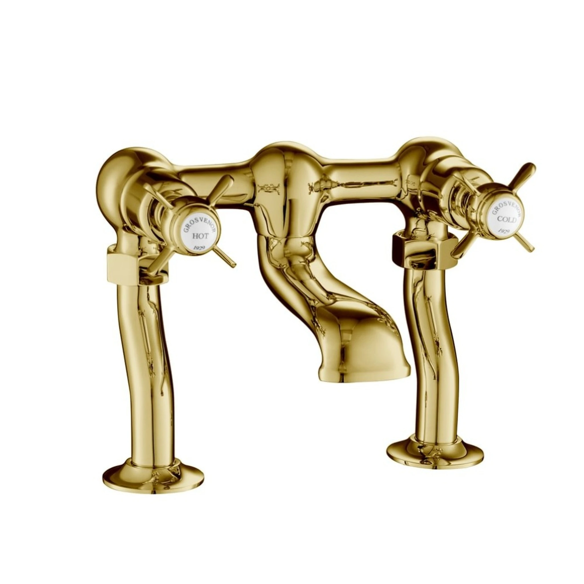 Just Taps Grosvenor Pinch Bath Filler Light Gold