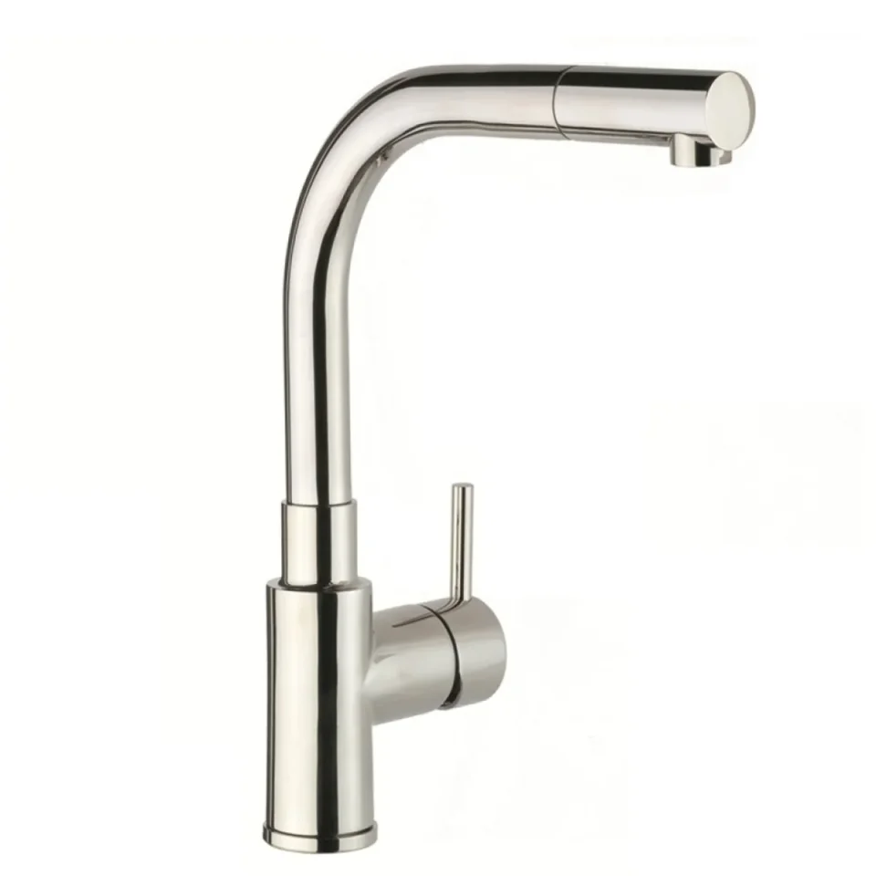 Just Taps Apco Single Lever Sink Mixerwith Pull Out Spout Swivel Spout Chrome Finish product image - Image 1