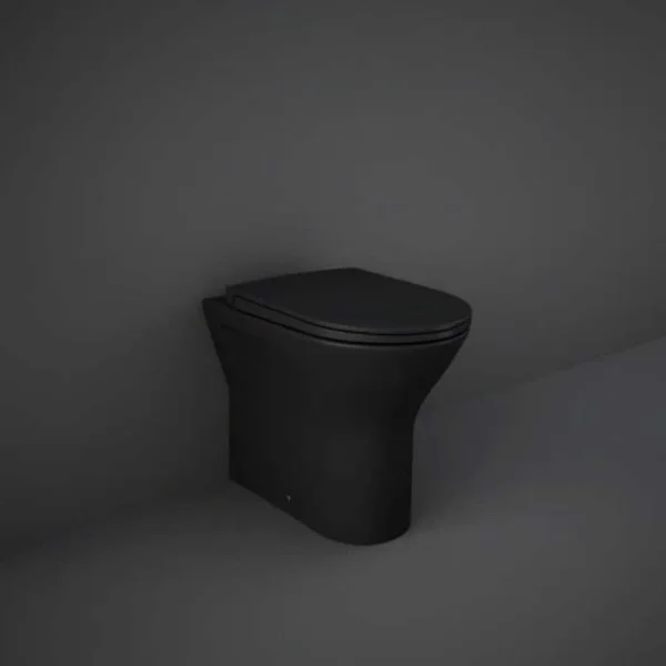Rak Feeling Rimless Back To Wall Pan In Matt Black