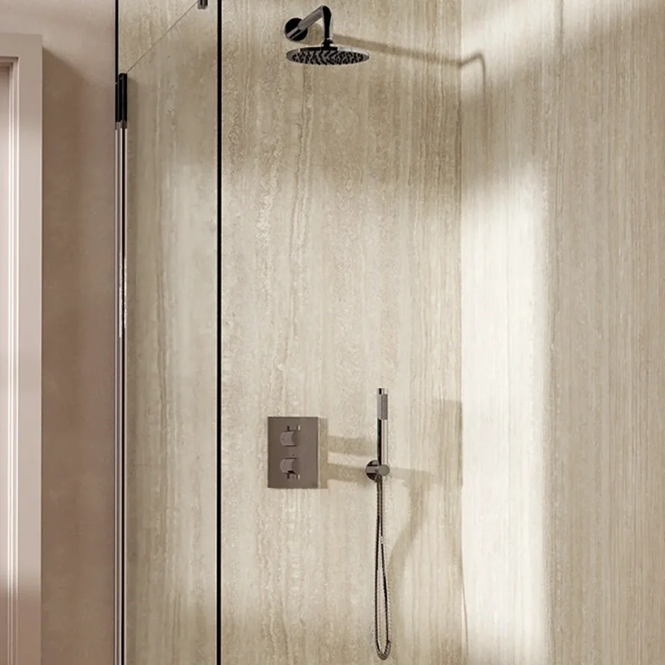 Crosswater Crossbox Shower Set 3 Chrome 200mm product image - Image 1