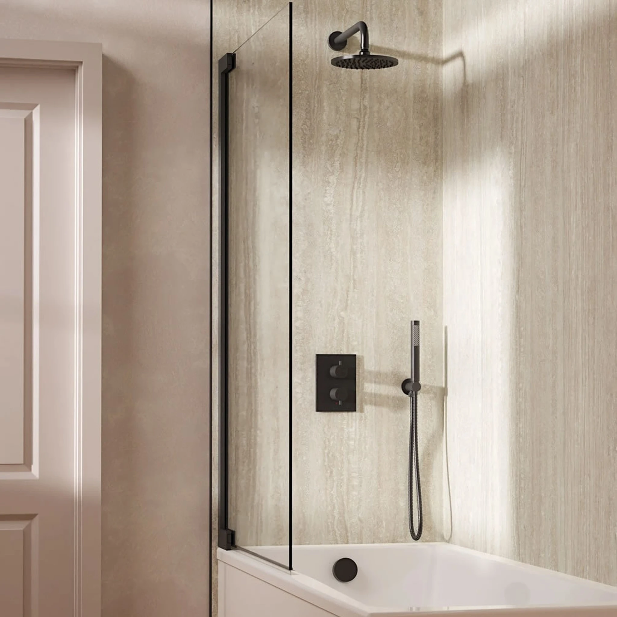 Crosswater Crossbox Shower Set 9 Slate 200mm