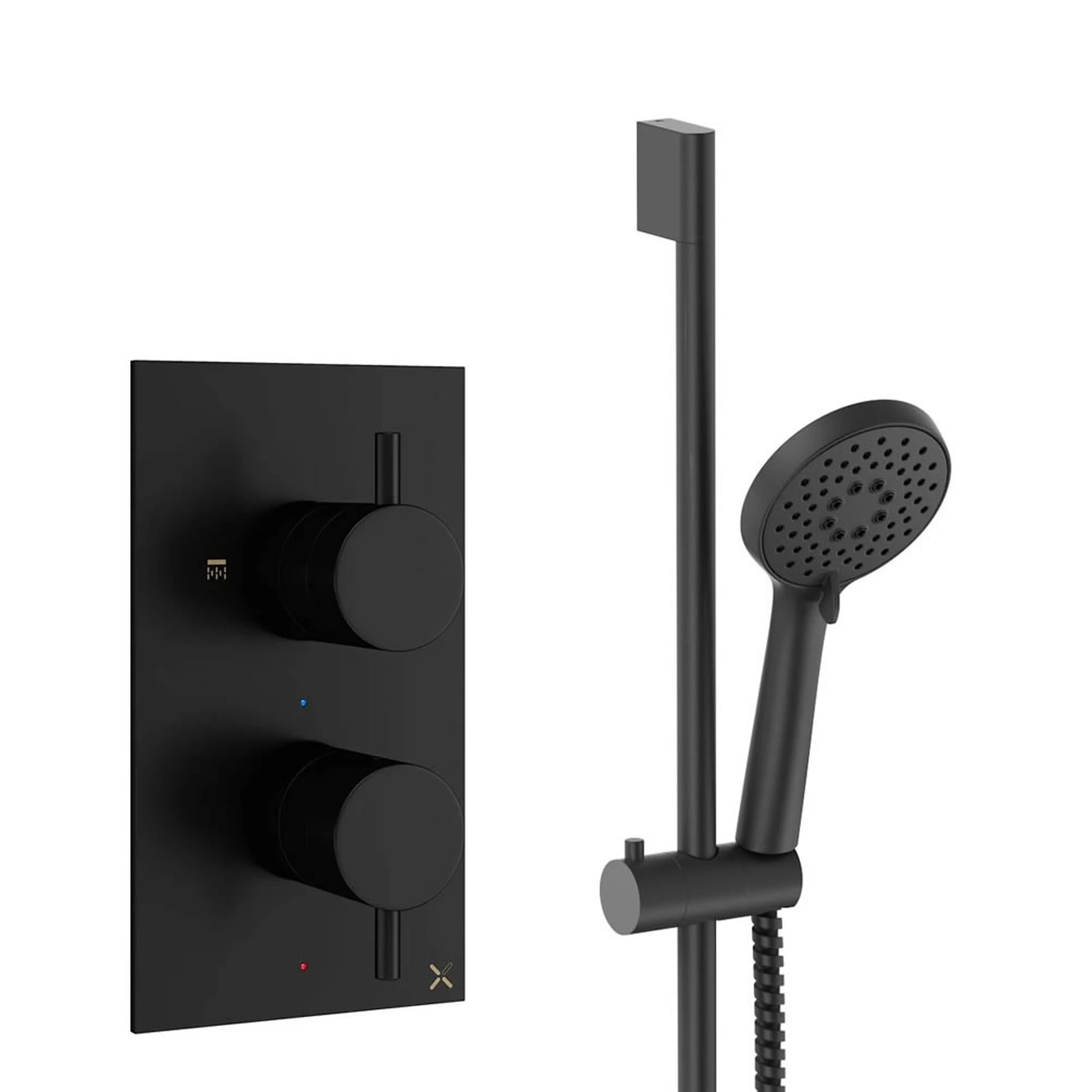Crosswater Design Shower Set 2 Matt Black