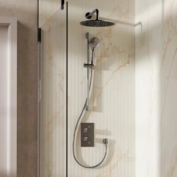 Crosswater Design Shower Set 4 Chrome 300mm