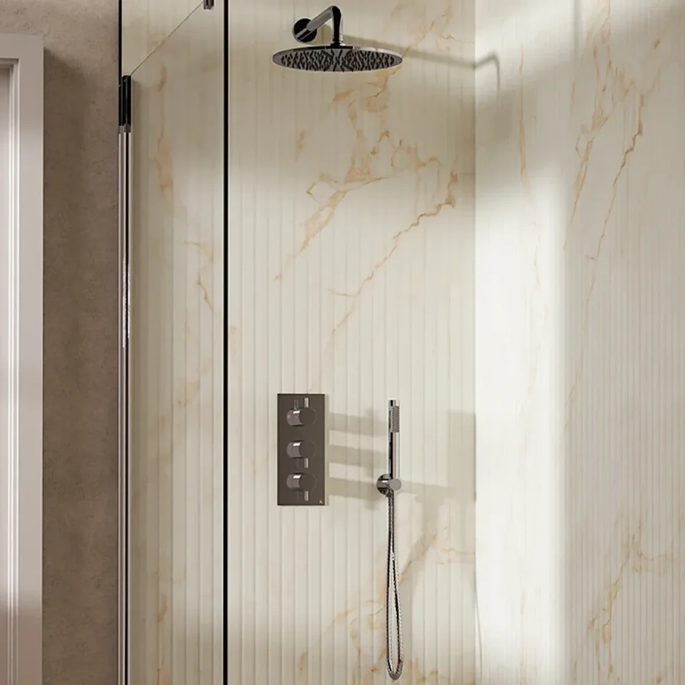 Crosswater Design Shower Set 7 Chrome 300mm product image - Image 1