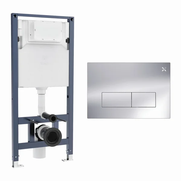Crosswater Mpro Stainless Steel Frame Set 3 Chrome