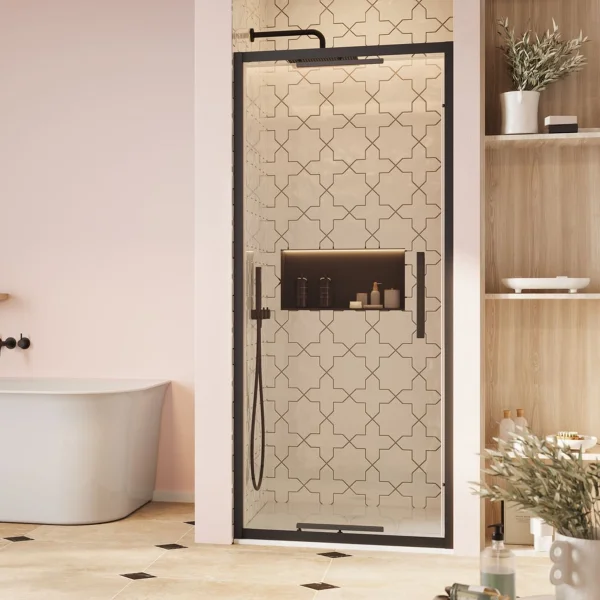 Crosswater Asura 8mm Infold Door 1000 Matt Black