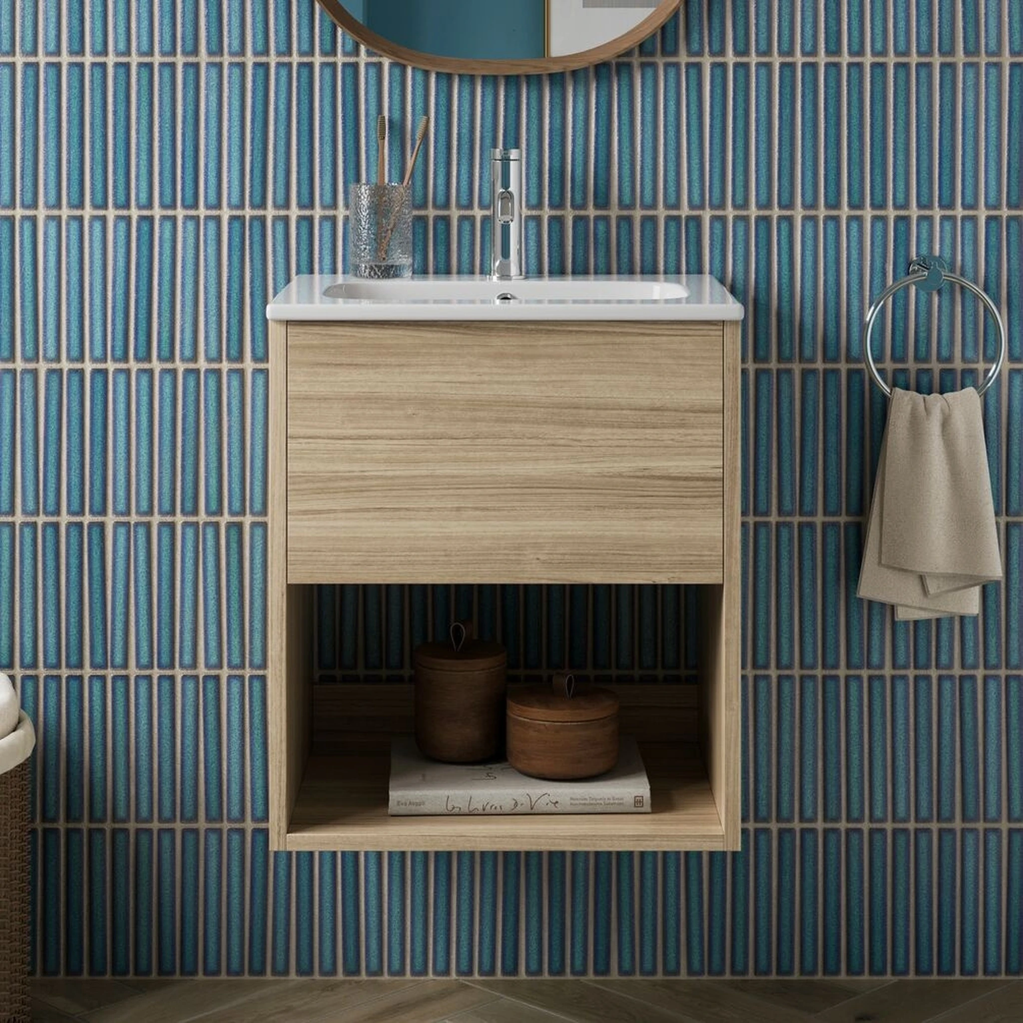 Britton Hackney Basin Unit 500mm Cherry Wood