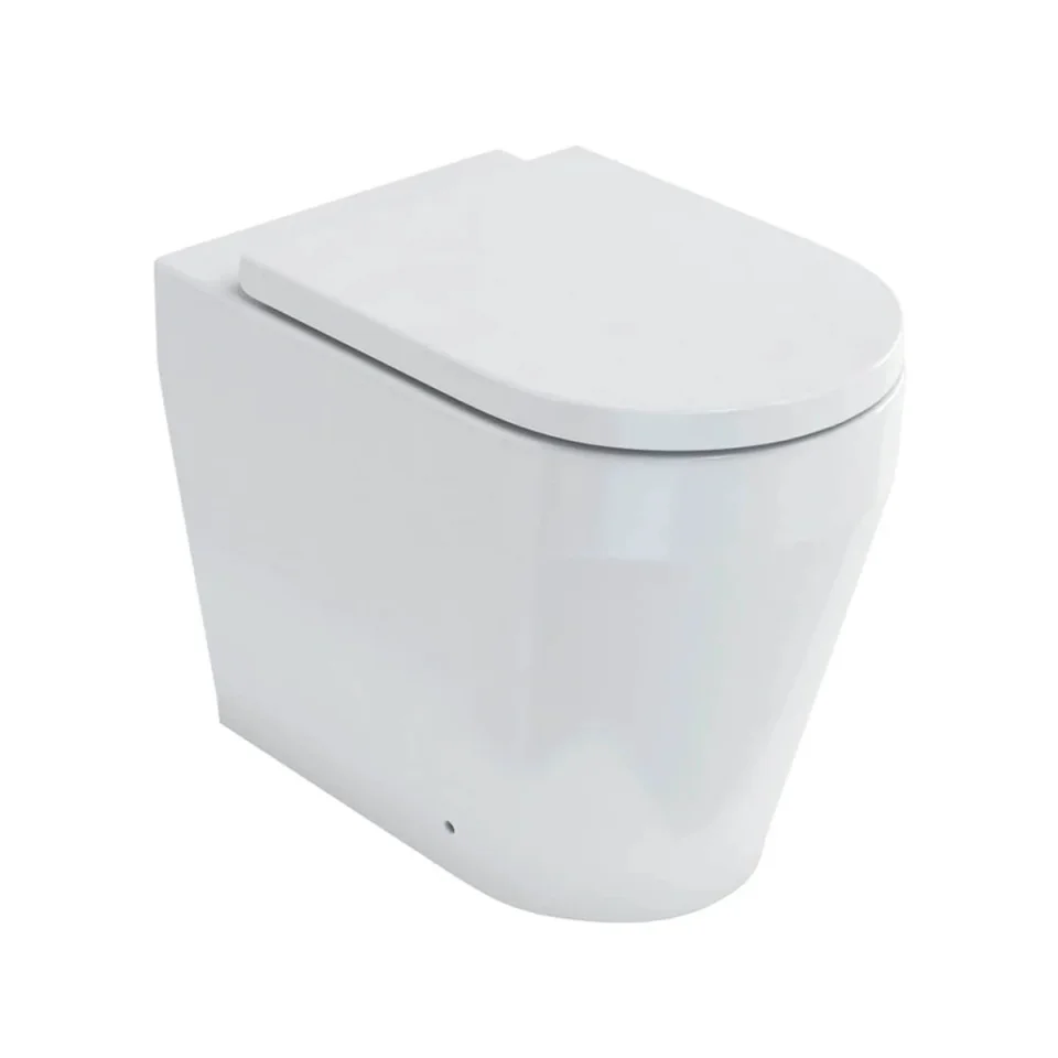 Britton Stadium Back To Wall Wc & Seat Gloss White detail view - Image 2