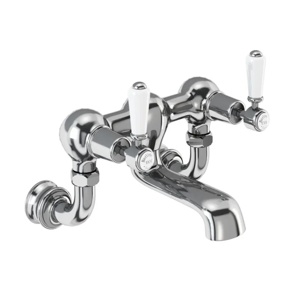 Burlington Qt Kensington Wall Bath Filler Chrome detail view - Image 3