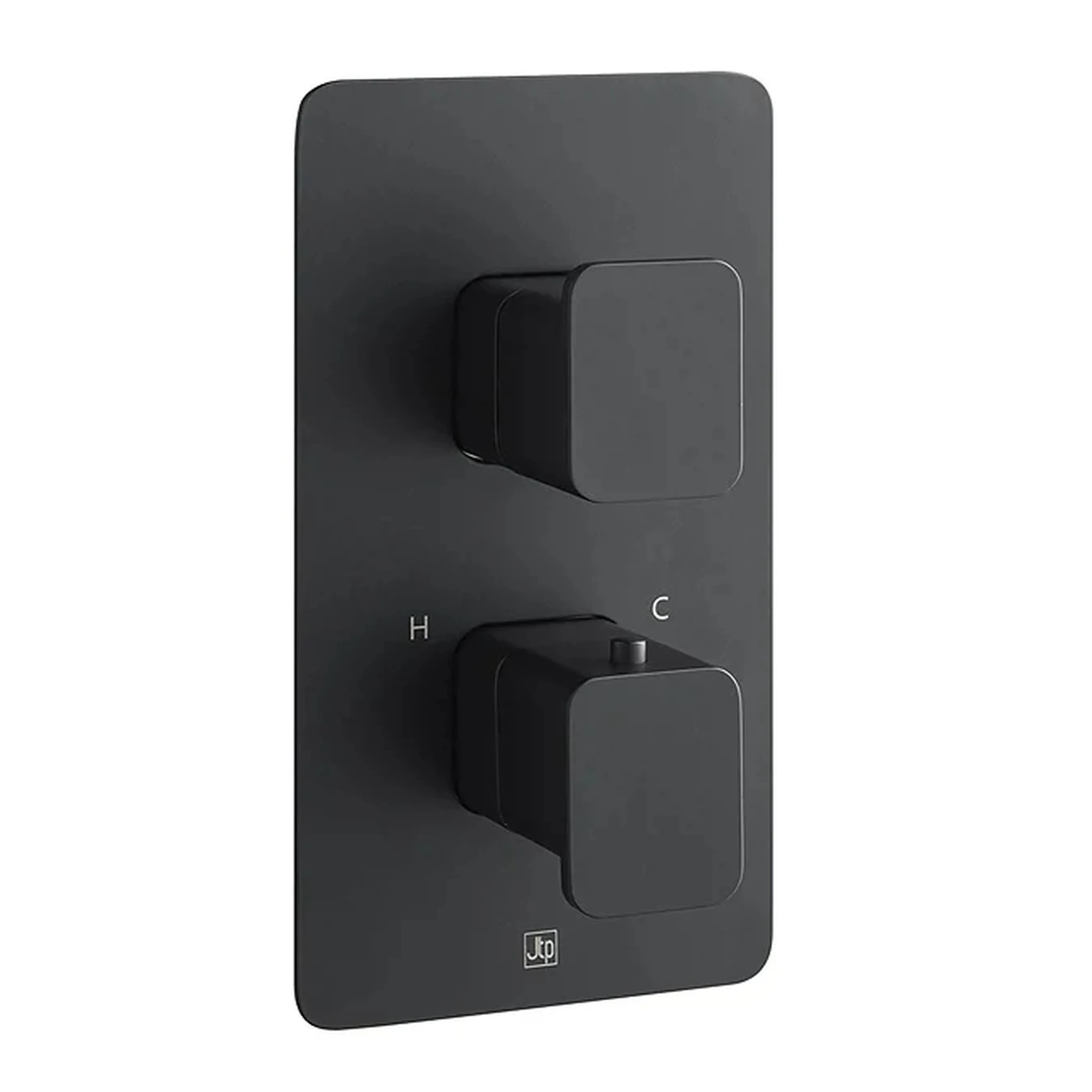 Just Taps Hix Thermostatic Shower Valve Two Option Matt Black