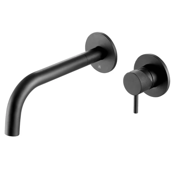 Just Taps Vos Single Lever Wall Mounted Basin Mixer Mm Slim Spout With Designer Handle