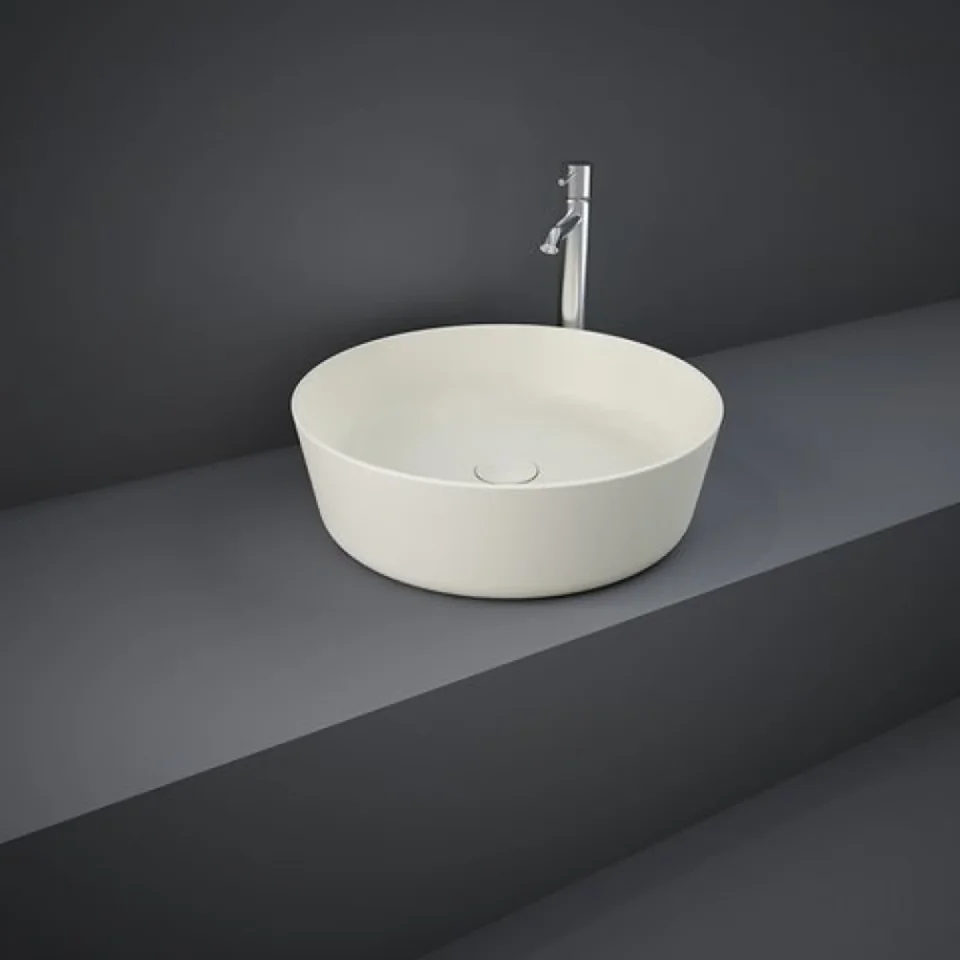 Rak Feeling 42cm Round Counter Top Wash Basin In Matt Greige product image - Image 1