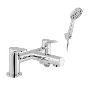 Vado Axces Metiz Deck Mounted Bath Shower Mixer + Shower Kit Chrome