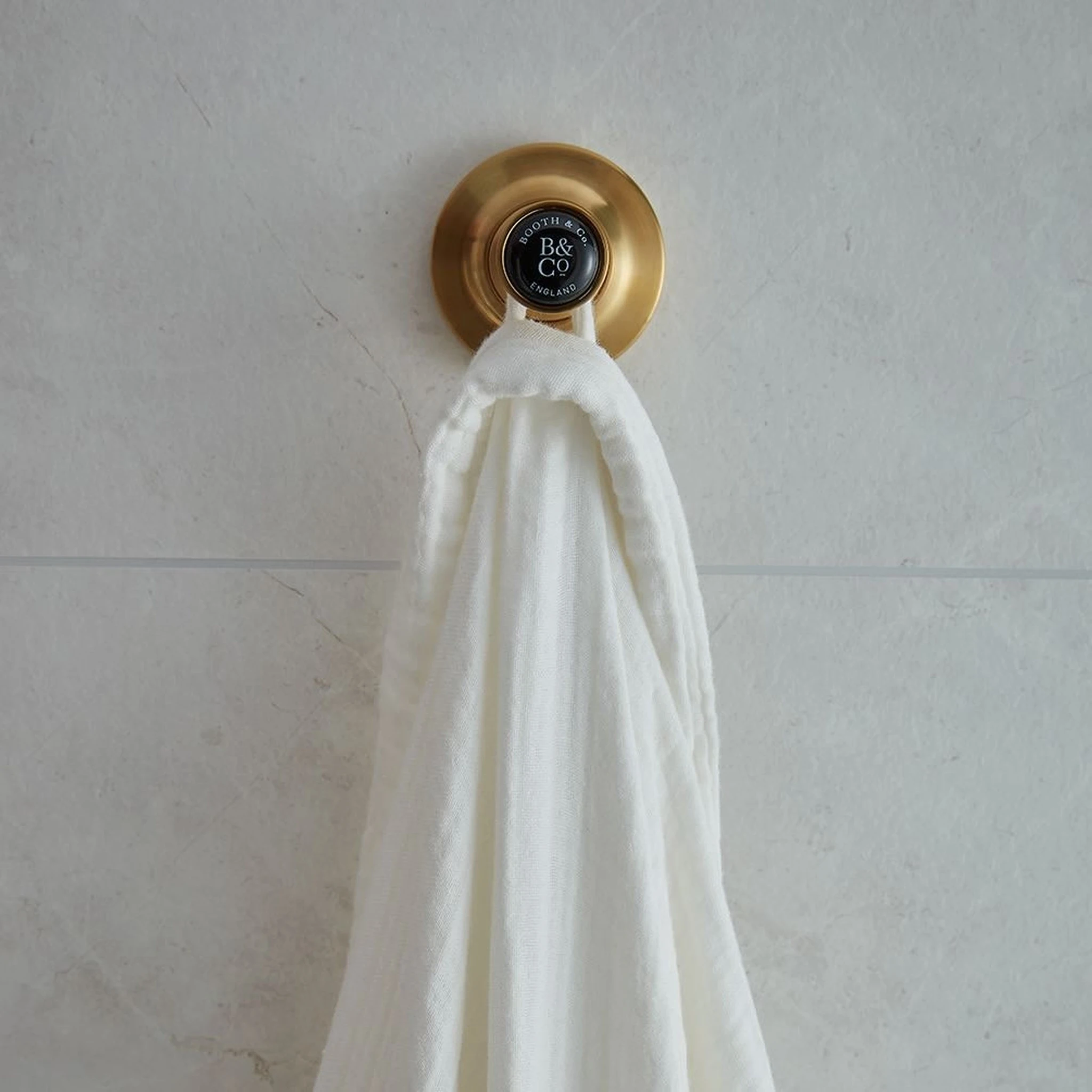 Booth & Co. Robe Hook Brushed Brass & Black