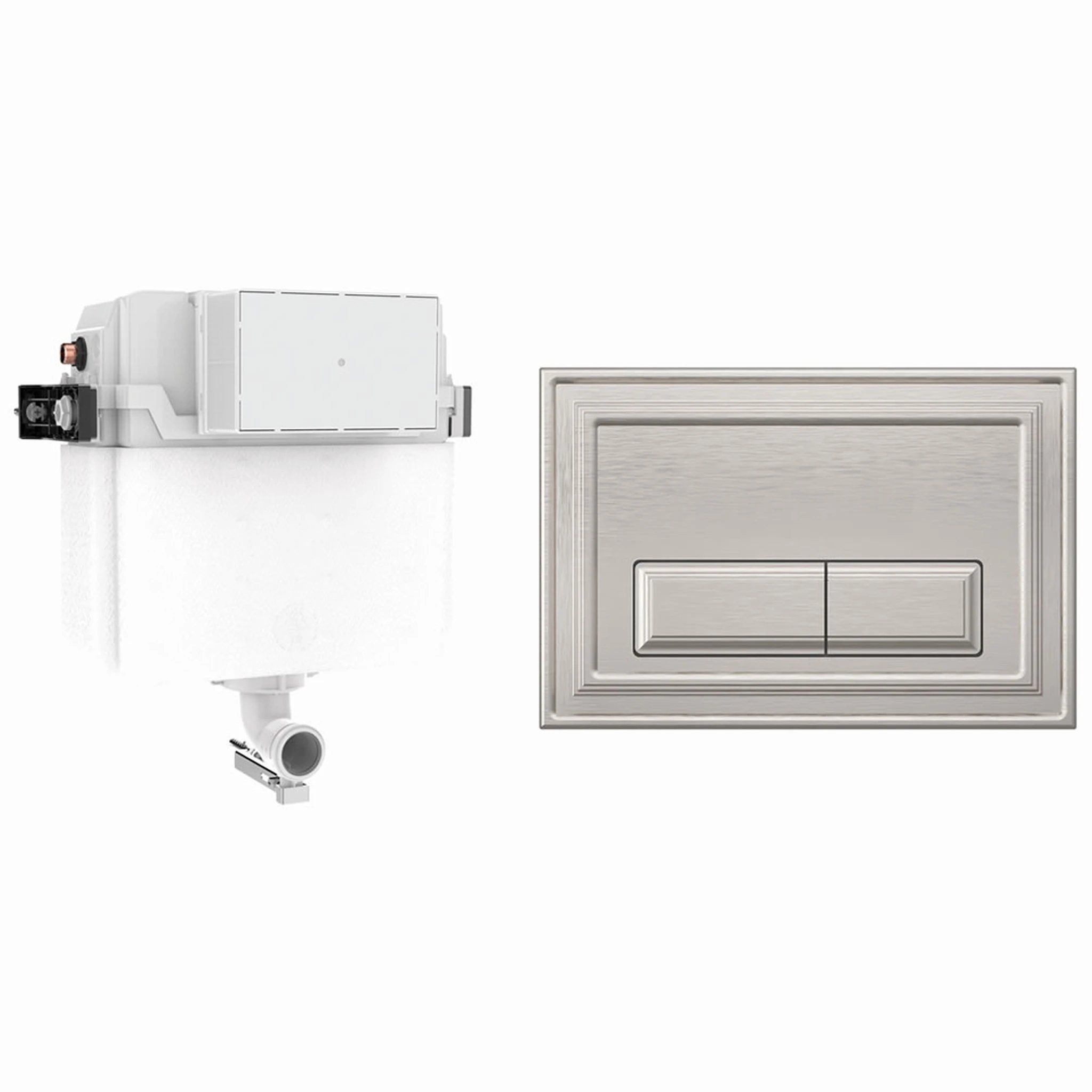 Crosswater Belgravia Cistern Set 1 Brushed Nickel
