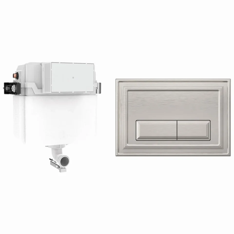 Crosswater Belgravia Cistern Set 1 Brushed Nickel product image - Image 1