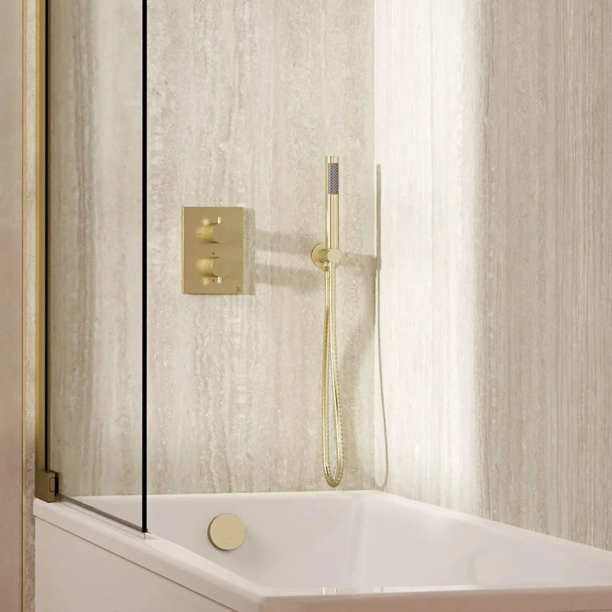 Crosswater Crossbox Shower Set 5 Brushed Brass