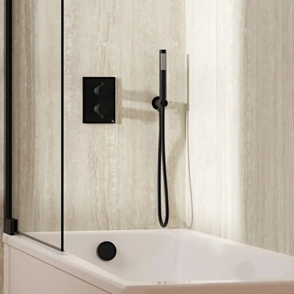 Crosswater Crossbox Shower Set 5 Matt Black product image - Image 1