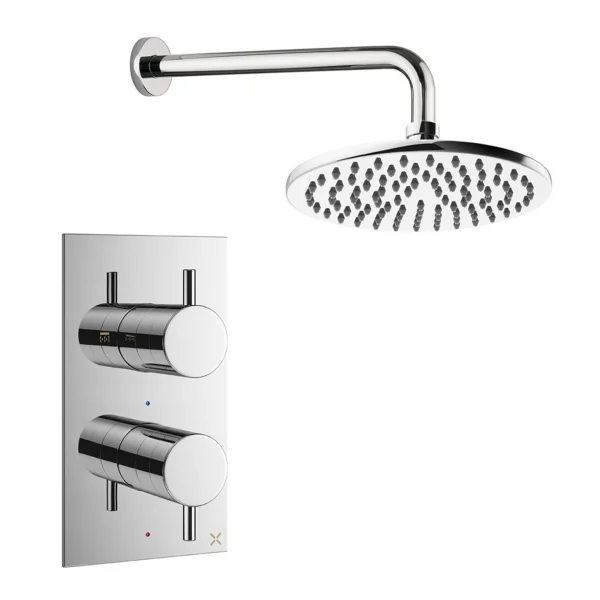Crosswater Design Shower Set 1 Chrome 200mm