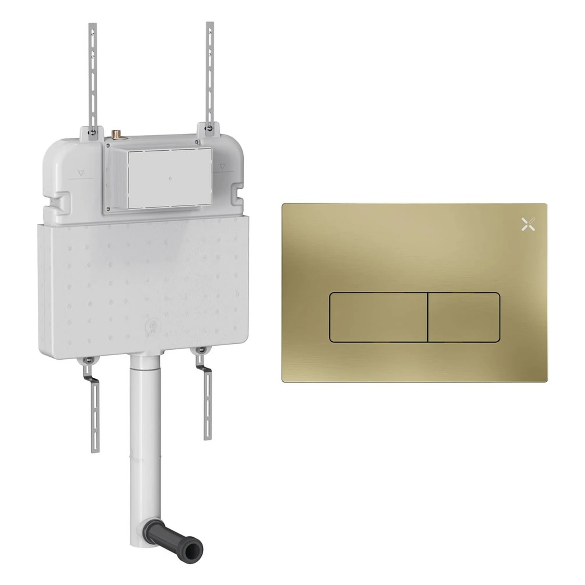 Crosswater Mpro Cistern Set 2 Brushed Brass