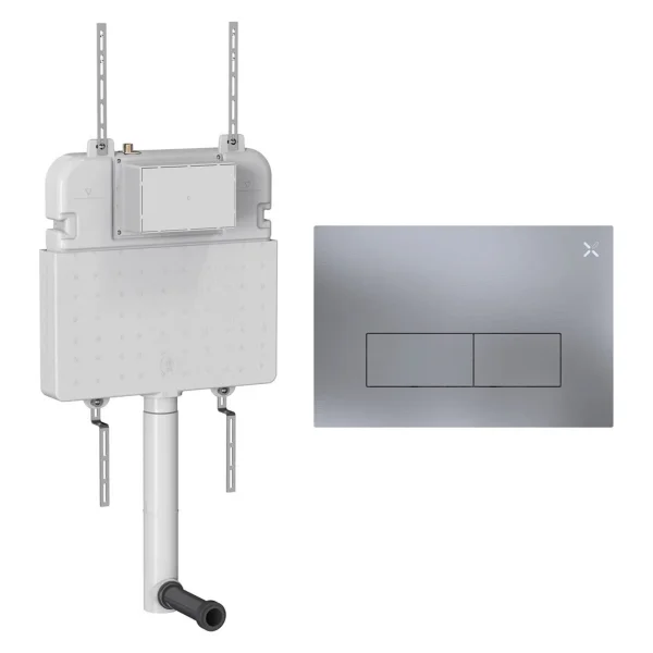 Crosswater Mpro Stainless Steel Cistern Set 2 Brushed Nickel