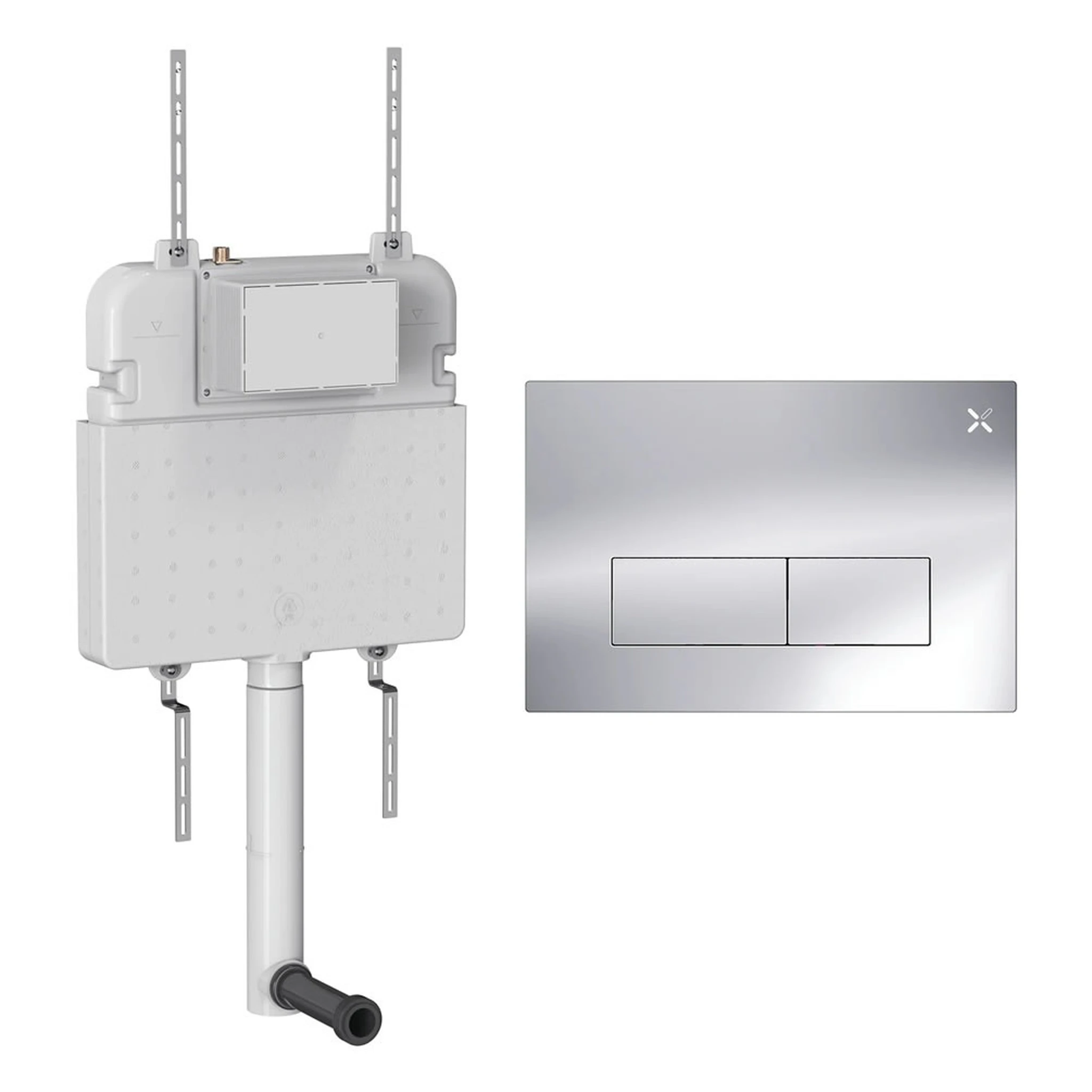 Crosswater Mpro Stainless Steel Cistern Set 2 Chrome