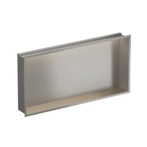 Crosswater Niches 610 X 305mm X 80mm With Led Light Strip Brushed Stainless