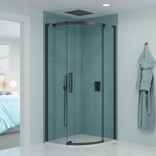 Crosswater Optix Quadrant 900 Left Hand Slate