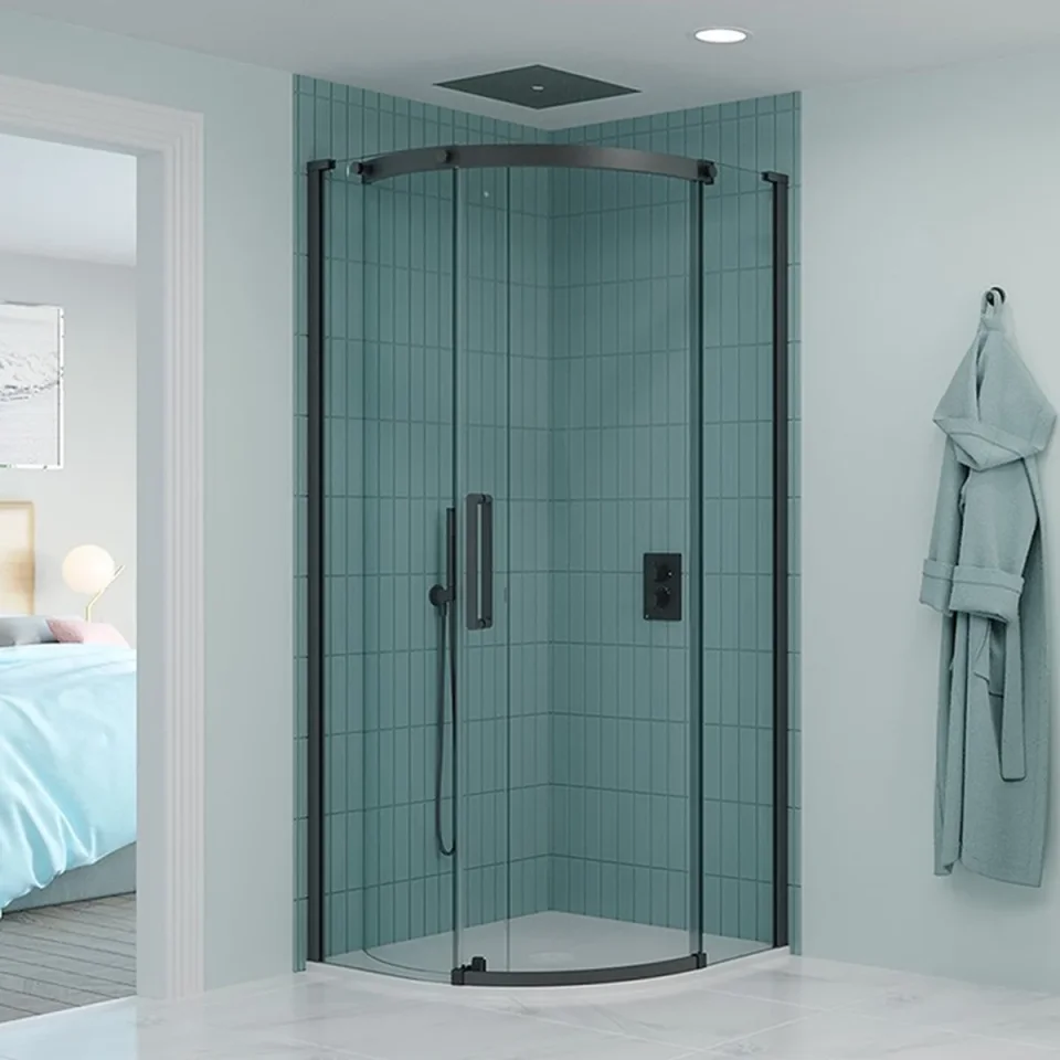 Crosswater Optix Quadrant 900 Left Hand Slate product image - Image 1