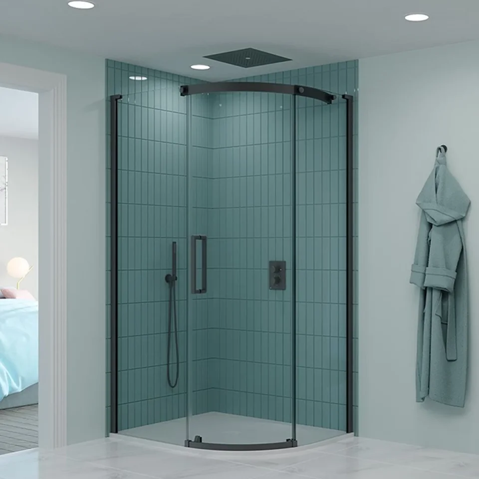 Crosswater Optix Offset Quadrant 1200x900 Right Hand Slate detail view - Image 2