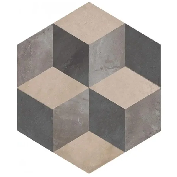 European Tiles Terra Hex Mixed Decor 25x21.6cm
