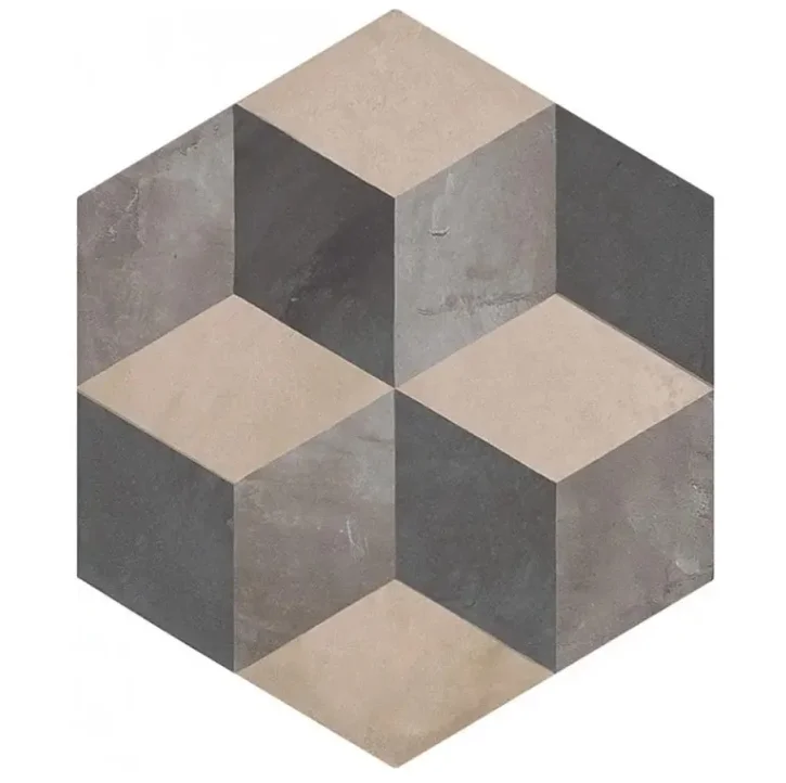 European Tiles Terra Hex Mixed Decor 25x21.6cm product image - Image 1