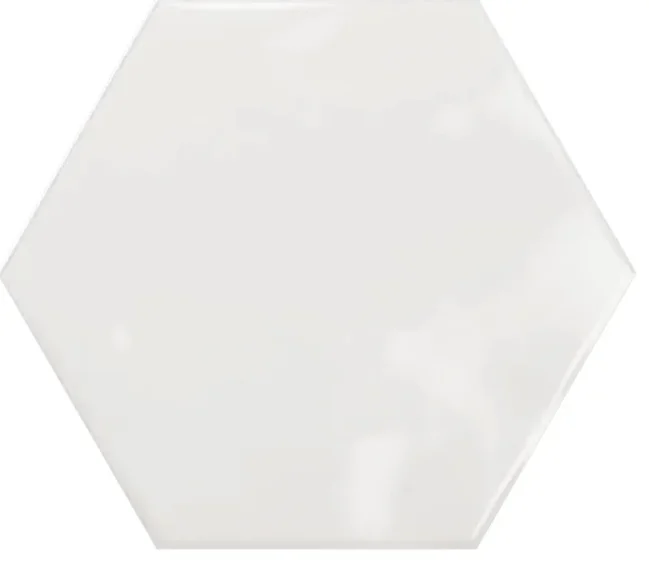 European Tiles Hex 15 x 17.3 Gloss White product image - Image 1