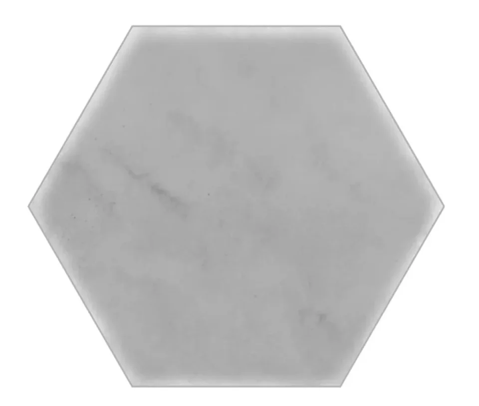 Grey Scandinavian Hex Tiles - Solid detail view - Image 2