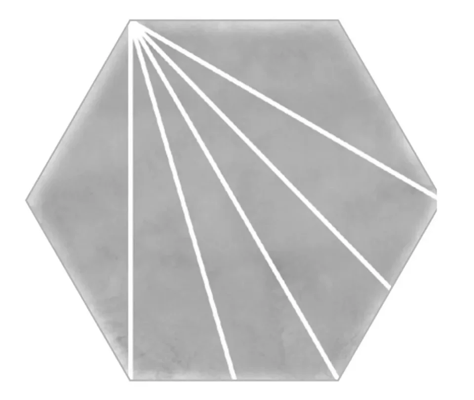 Grey Scandinavian Hex Tiles - Decor detail view - Image 2