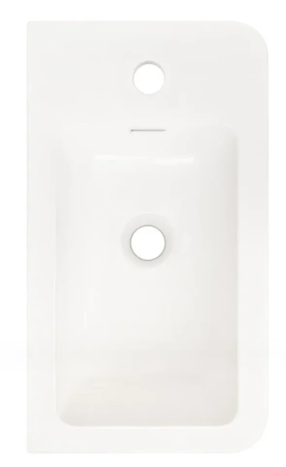 Cubico Eclipse 450mm Royal Blue Wall Hung Cloakroom Vanity Unit And Resin Basin detail view - Image 3