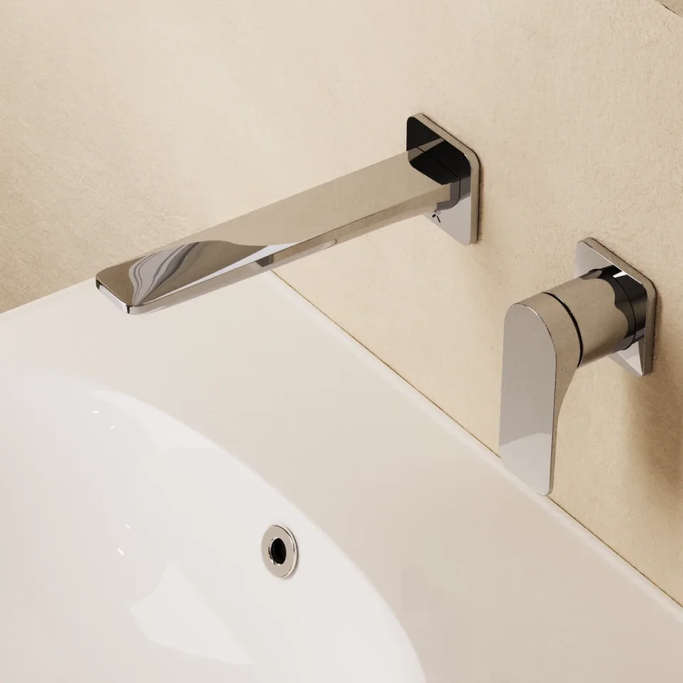 Crosswater Fuse 2 Hole Basin Set Chrome detail view - Image 7