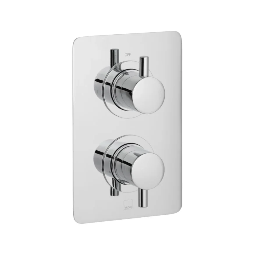 Vado Trim Kit For Dx Celsius 2 Outlet Trim For 148d/2 Thermostatic Valve Soft Square (con-bv048d/2-br) Chrome product image - Image 1