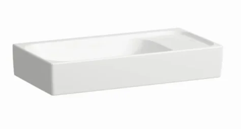 Laufen Meda Small Washbasin With Tap Bank Right - 460 X 235mm - 0 Tap Hole - No Overflow - White product image - Image 1