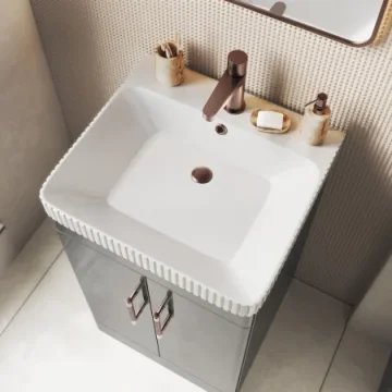 Scudo Rossini Ceramic Basin 600mm detail view - Image 3