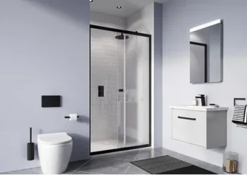 Crosswater Clear 6 Black Slider Single 1200 Box A detail view - Image 2