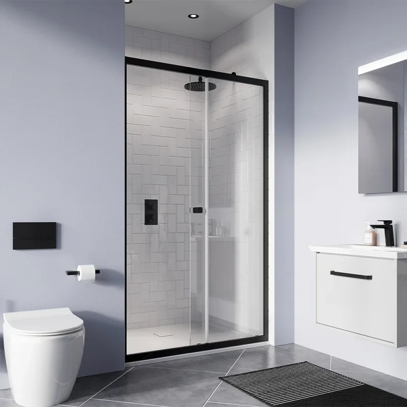 Crosswater Clear 6 Black Slider Single 1200 Box A product image - Image 3